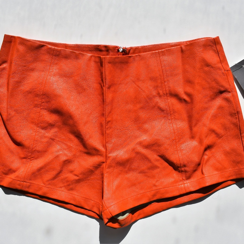 North Star Vegan Leather Shorts